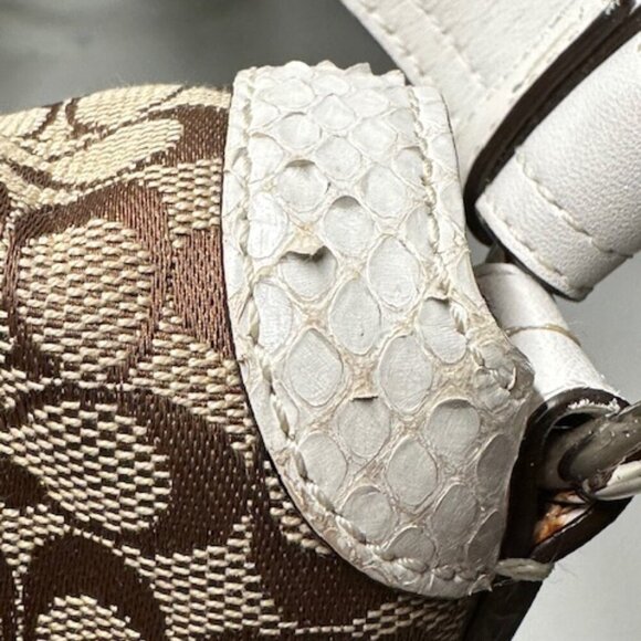 Coach Signature Jacquard Patchwork with Leather & Snake Trim - Picture 15 of 15